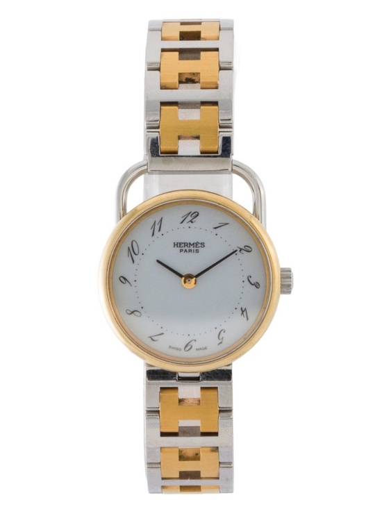 Hermes Accessories - Hermès Two-Tone Gold and Silver Womens Dress Watch
